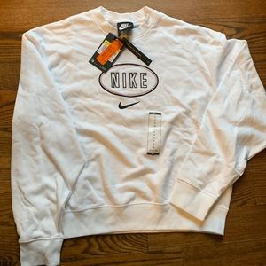 Nike white oversized sweater